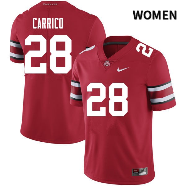 Women's Nike Ohio State Buckeyes Reid Carrico #28 Red NCAA Authentic Stitched College Football Jersey EXM84L0N